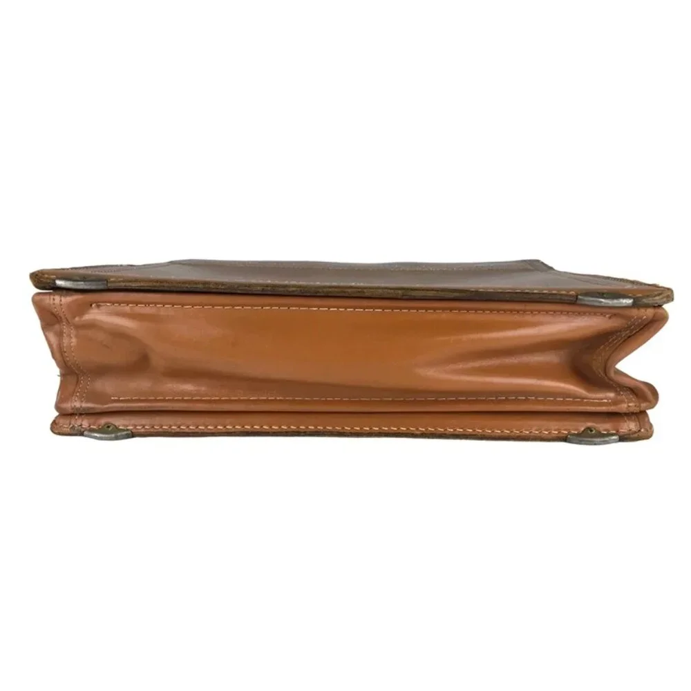 Rexbilt Unisex Adult Brown Leather Top Grain Cowhide Top Handle Briefcase‎ Bag
